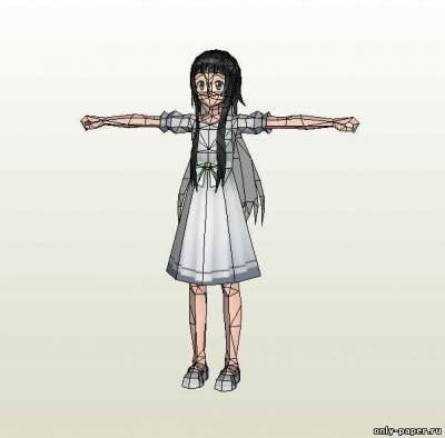 Сборная бумажная модель Yui (Sword Art Online)
