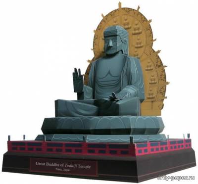 Модель статуи «Большого Будды» из бумаги/картона