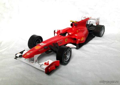 Сборная бумажная модель / scale paper model, papercraft Ferrari F10 (ЮМК 2016-01-02 ) 