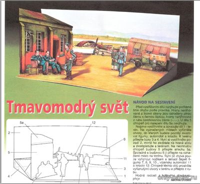 Сборная бумажная модель / scale paper model, papercraft Tmavomodry svet (ABC 10/2001) 