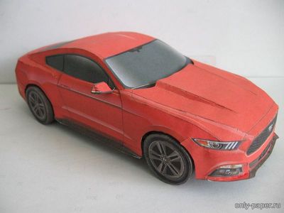 Сборная бумажная модель / scale paper model, papercraft Ford Mustang (Kin Shinozaki) 