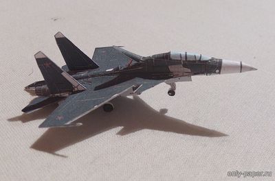 Сборная бумажная модель / scale paper model, papercraft Су-30СМ (Перекрас модели от Bruno VanHecke) 
