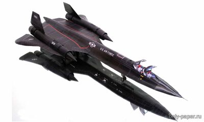 Сборная бумажная модель / scale paper model, papercraft Lockheed SR-71 Blackbird 