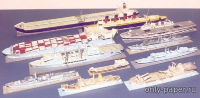 Сборная бумажная модель / scale paper model, papercraft Scale Model Ships from Card (Wizzo Design) 
