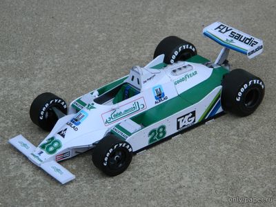 Сборная бумажная модель / scale paper model, papercraft Williams FW07 A.Jones,C.Regazzoni (Перекрас ABC 14/1980) 