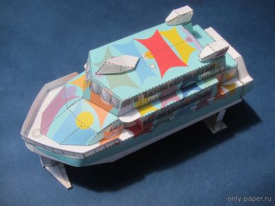 Сборная бумажная модель / scale paper model, papercraft Скоростной пассажирский паром на подводных крыльях "Tomo" 