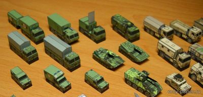Сборная бумажная модель / scale paper model, papercraft Military vehicles of Army of Czech 