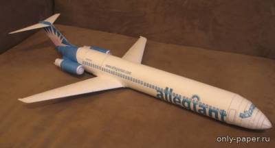 Сборная бумажная модель / scale paper model, papercraft McDonnell Douglas MD-80 Allegiant (Fiddlers Green) 