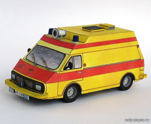 Сборная бумажная модель / scale paper model, papercraft RAF Tamro Ambulance [ABC 12/1985] 