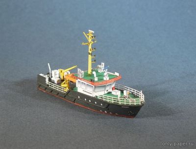 Модель научно-исследовательского судна MV Wedel из бумаги/картона