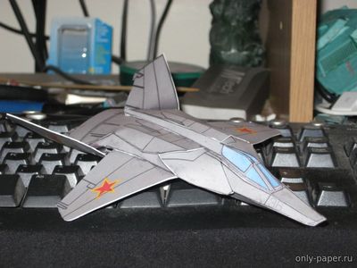 Модель самолета МиГ-37 из бумаги/картона