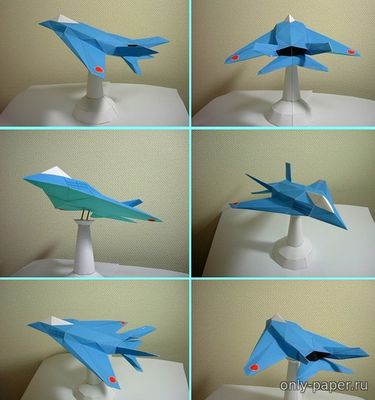 Модель самолета-невидимки из бумаги/картона