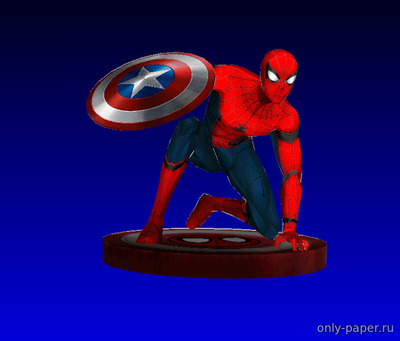 Сборная бумажная модель / scale paper model, papercraft Spider Man Civil War 