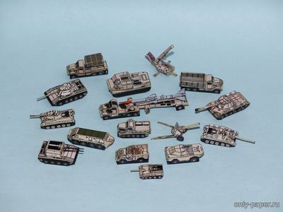 Сборная бумажная модель / scale paper model, papercraft Six day war - Egypt (R & P Models) 