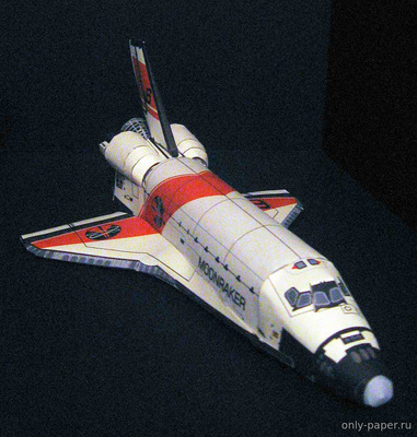 Сборная бумажная модель / scale paper model, papercraft Шаттл из кинофильма «Лунный гонщик» (Джеймс Бонд) 