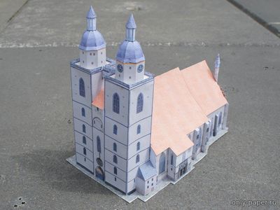 Сборная бумажная модель / scale paper model, papercraft Martin Luther’s church in Wittenberg, Germany (Dieter Stahl) 