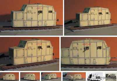 Сборная бумажная модель / scale paper model, papercraft Турецкая бронедрезина  на базе БА Ehrchardt (Броня на колесах ) 