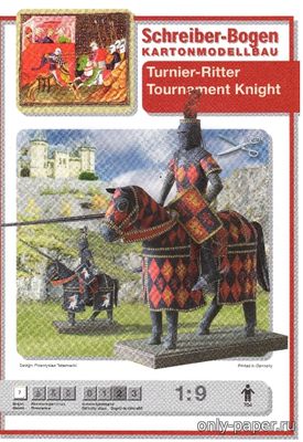 Сборная бумажная модель / scale paper model, papercraft Tournament Knight [Schreiber-Bogen 00704] 