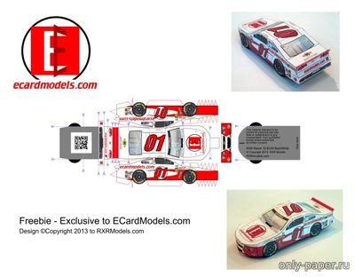 Сборная бумажная модель / scale paper model, papercraft Racing Car 