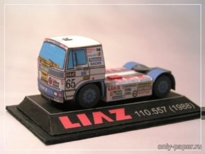 Сборная бумажная модель / scale paper model, papercraft Liaz 110.557 Trucks race 