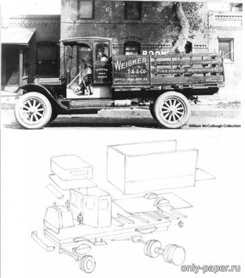 Модель грузовика LKW White 1920 из бумаги/картона