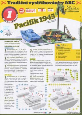 Сборная бумажная модель / scale paper model, papercraft Диорама "Тихоокеанский фронт 1945 г." / Pacifik 1945 [ABC 21/2011] 
