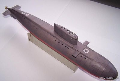 Модель подводной лодки проекта 877E Kilo ORP Orzel из бумаги/картона