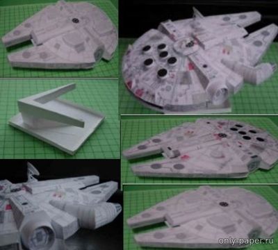 Сборная бумажная модель / scale paper model, papercraft Millenium Falcon-Star Wars 