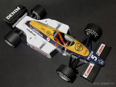 Сборная бумажная модель Williams FW09B - Nigel Mansell - GP Brasil 1985 testing (Rado Radevicz)
