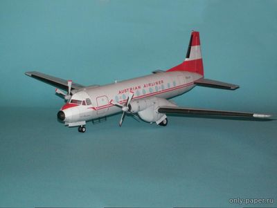 Сборная бумажная модель / scale paper model, papercraft Hawker Siddeley HS 748 Austrian Airlines  (Heinz Vogin) 