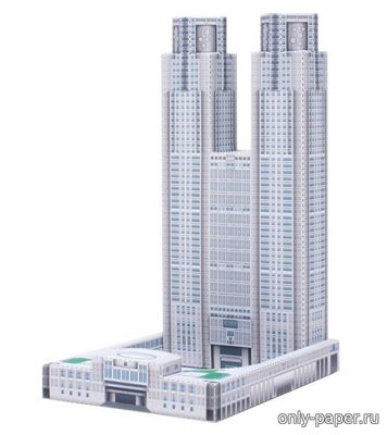 Сборная бумажная модель / scale paper model, papercraft Здание Токийского муниципалитета, Япония (Canon) 