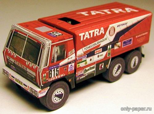 Сборная бумажная модель / scale paper model, papercraft Tatra 815 VD 13 350 6x6.1  (Spida Models) 