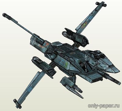 Сборная бумажная модель / scale paper model, papercraft Черный Гром (Ki-31) [Tomorrow War] 
