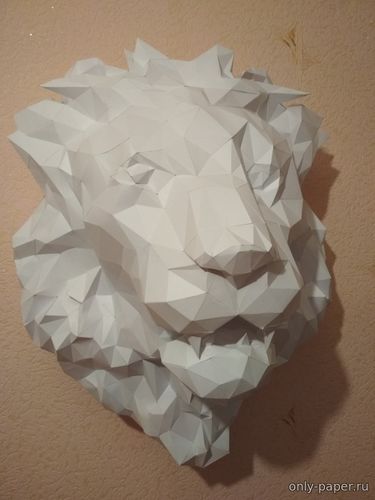Сборная бумажная модель / scale paper model, papercraft Голова льва (Аркадий Алексеев) 
