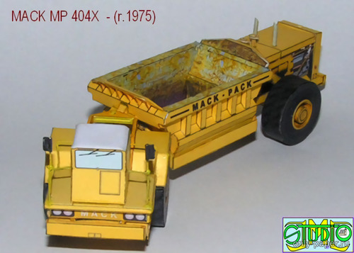 Сборная бумажная модель / scale paper model, papercraft MACK MP-404X (JJM) 