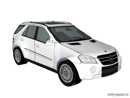 Сборная бумажная модель / scale paper model, papercraft Mercedes-Benz ML 63 AMG (w164) (an225tur) 