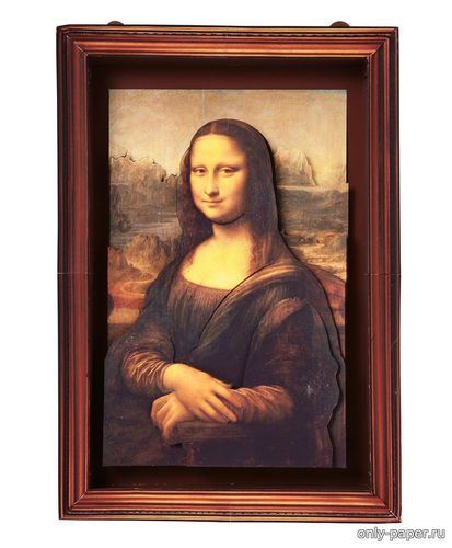 Модель картины Мона Лиза из бумаги/картона