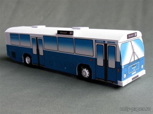 Модель автобуса MAN SL 200 из бумаги/картона