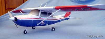 Сборная бумажная модель / scale paper model, papercraft Cessna-172 "Skyhawk" (Bob's Card Models) 