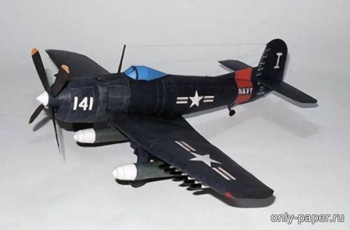 Модель самолета Martin AM-1 Mauler из бумаги/картона