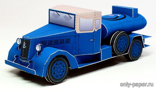 Сборная бумажная модель / scale paper model, papercraft Топливозаправщик ISUZU TX40 