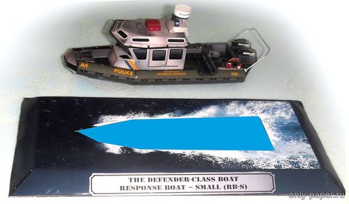 Сборная бумажная модель / scale paper model, papercraft Подставка под катер типа Defender - Response Boat-Small RB-S (Paper-replika) 