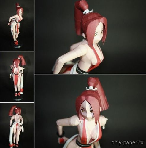 Сборная бумажная модель / scale paper model, papercraft Shiranui Mai (King of Fighters) 