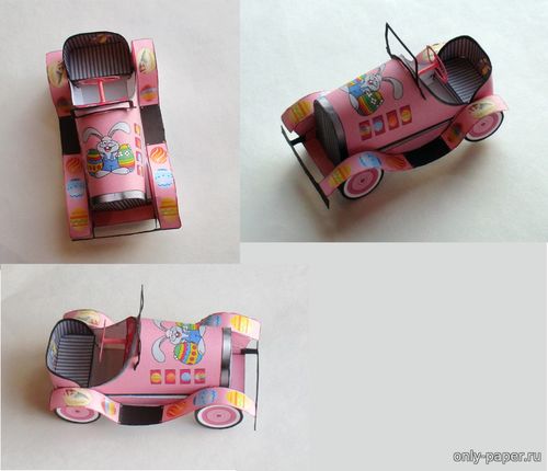 Сборная бумажная модель / scale paper model, papercraft Easter FEMA Pedalcar (перекрас Fiddlers Green) 