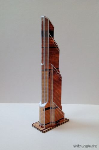 Сборная бумажная модель / scale paper model, papercraft Меркурий Сити Тауэр / Mercury City Tower (Alexenergy) 