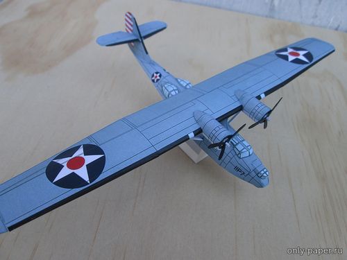 Сборная бумажная модель / scale paper model, papercraft Consolidated PBY-5 Catalina - New Caledonia, February 1942 (Bruno VanHecke - PacificWind) 