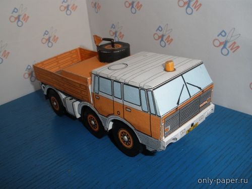 Сборная бумажная модель / scale paper model, papercraft Tatra T 813 ťahač 6x6 