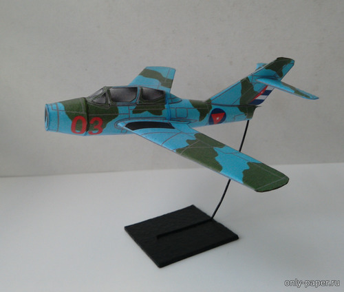 Сборная бумажная модель / scale paper model, papercraft MiG-15 UTI Cuban Revolutionary Air Force (Bruno VanHecke - PacificWind) 