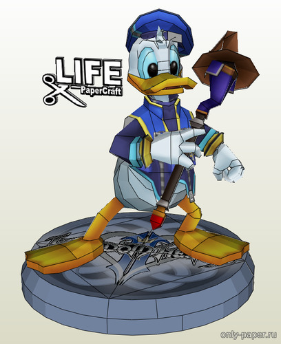 Сборная бумажная модель / scale paper model, papercraft Дональд Дак / Donald Duck (Kingdom Hearts) 