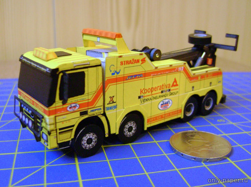 Сборная бумажная модель / scale paper model, papercraft Wrecker Mercedes Actros 4146 Jefta (Bucobox BB08) 